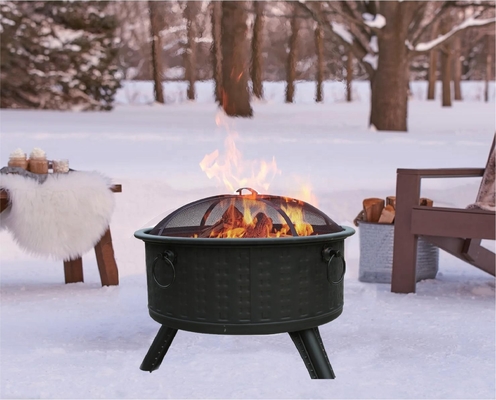 Barbecue all'aperto senza fumo Grill Corten Acciaio Gas Fire Pit Forma personalizzata Quadrato sferica