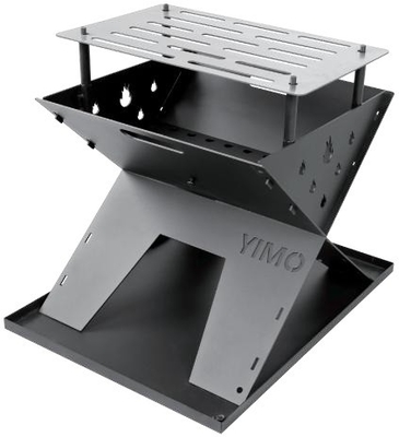 Barbecue all'aperto senza fumo Grill Corten Acciaio Gas Fire Pit Forma personalizzata Quadrato sferica