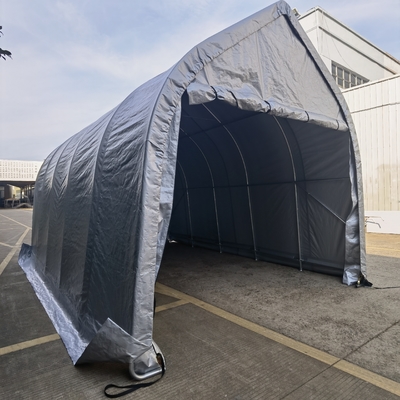 Tenda portabile per auto rifugio giardino magazzino capanno con pareti laterali e porte rimovibili