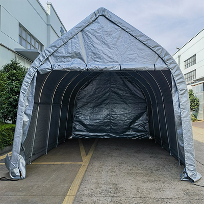 Tenda portabile per auto rifugio giardino magazzino capanno con pareti laterali e porte rimovibili