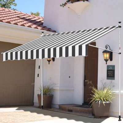 2.5 * 1.2m tipo pilastro tolte per cortile esterno giardino baldacchino ombra solare lega di alluminio