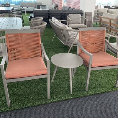 Mobili da giardino per esterni di alluminio Bistro Divano di rattan Set in stile di design moderno