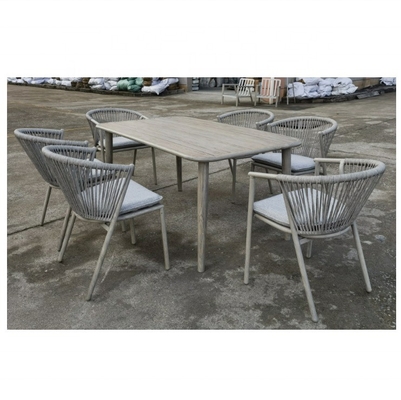 Mobili da giardino per esterni Divano in rattan in alluminio con tavolo da caffè di lusso