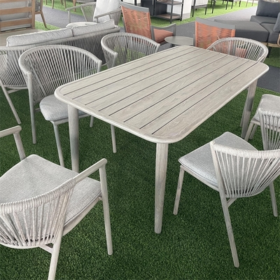 Mobili da giardino per esterni Divano in rattan in alluminio con tavolo da caffè di lusso