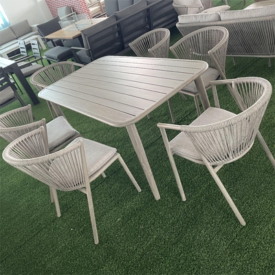 Mobili da giardino per esterni Divano in rattan in alluminio con tavolo da caffè di lusso