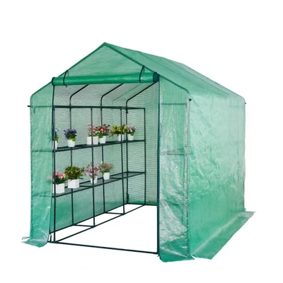 Copertura di serra mobile in PVC trasparente impermeabile a telaio metallico per impianti di giardino