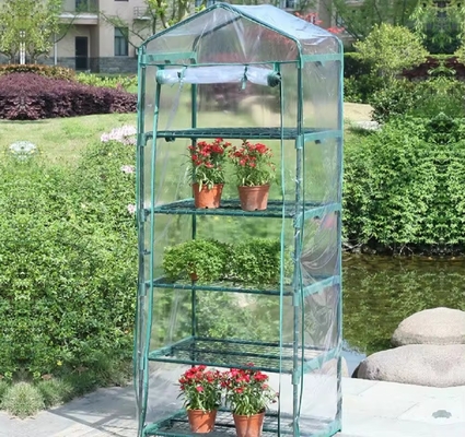 Copertura di serra mobile in PVC trasparente impermeabile a telaio metallico per impianti di giardino