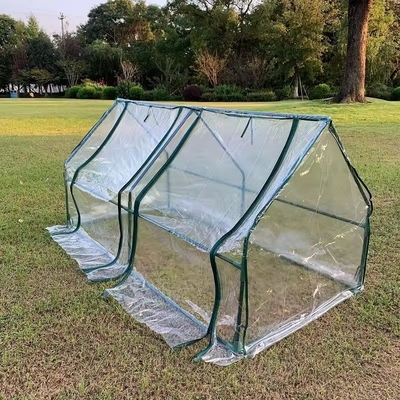 Copertura di serra mobile in PVC trasparente impermeabile a telaio metallico per impianti di giardino