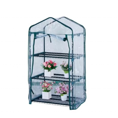Copertura di serra mobile in PVC trasparente impermeabile a telaio metallico per impianti di giardino