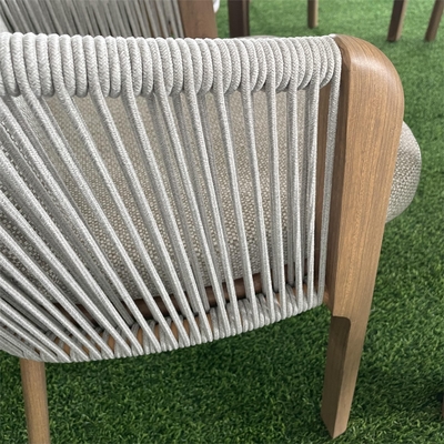 Mobili da giardino per l'aria aperta Set divano in rattan in alluminio Set divano per il tempo libero Tavolo da tè Set da cena