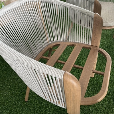 Mobili da giardino per l'aria aperta Set divano in rattan in alluminio Set divano per il tempo libero Tavolo da tè Set da cena