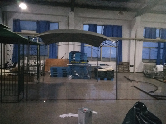 Patio esterno Carport con telaio in acciaio 3 * 3M ombrellone giardino Canopy bianco matrimonio tetto