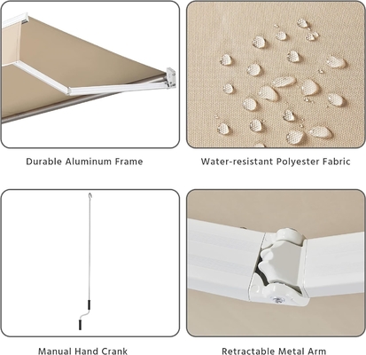Cornice in alluminio tipo completamente aperto Tondo ombrello KD Ideale per le esigenze del cliente