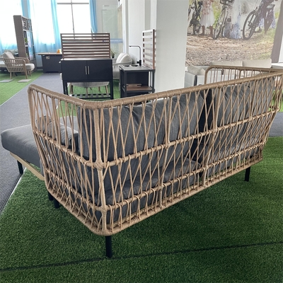 Moderno mobili da giardino in alluminio Bistro Rattan Divano Set per cena di lusso Set