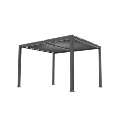 Pergola in alluminio per giardino esterno con sistema di tetto impermeabile
