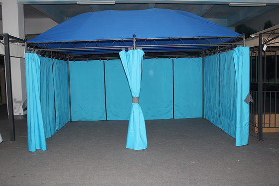 Blu Gran Canopy Design Arredamento pannello di metallo Gazebo superiore per mobili da esterno 3 * 4M