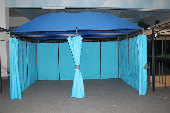 Blu Gran Canopy Design Arredamento pannello di metallo Gazebo superiore per mobili da esterno 3 * 4M