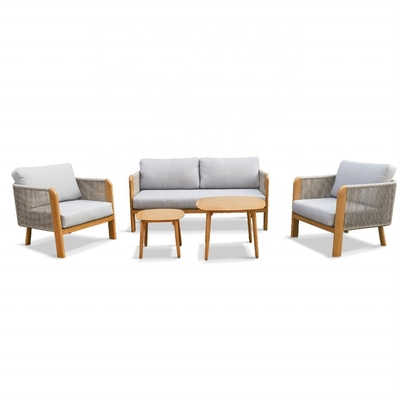 Mobili da giardino in alluminio per esterni Divano di rotino Set con set Bistro Teapoy di lusso