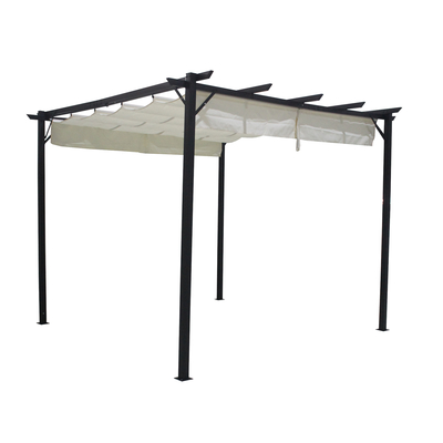 3X3X2.2M Pergola in alluminio con giardino e rivestimento in poliestere