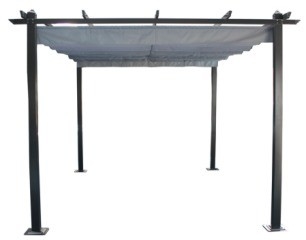 3X3X2.2M Pergola in alluminio con giardino e rivestimento in poliestere