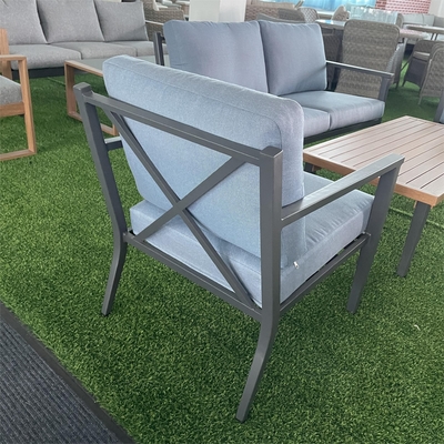 Dispositivi di giardino per esterni di colore personalizzabile Divano in rattan in alluminio