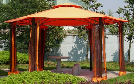 2.5*2.5*2.5M PVC Alumini Hexagonal Canopy Gazebo Tent per attività esterne in giardino