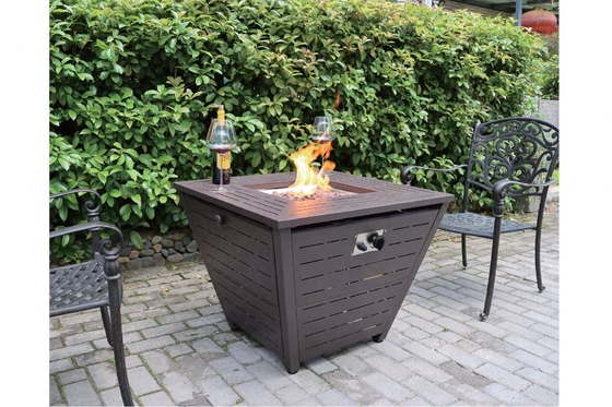 Grill da barbecue in acciaio in giardino esterno con fossa di gas senza fumo sferica rettangolare