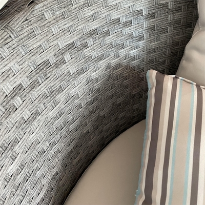 Set Bistro a colori personalizzati di design moderno Divano in rattan in alluminio Set con tavolo da tè