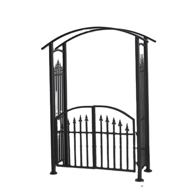 Arco metallico personalizzabile per giardino e gazebo del patio in colore nero non rivestito copertura