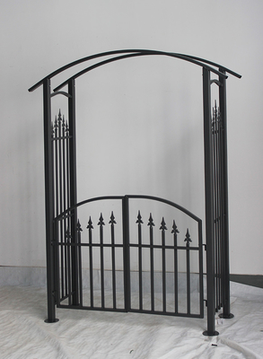 Arco metallico personalizzabile per giardino e gazebo del patio in colore nero non rivestito copertura