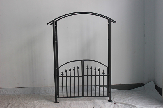 Arco metallico personalizzabile per giardino e gazebo del patio in colore nero non rivestito copertura