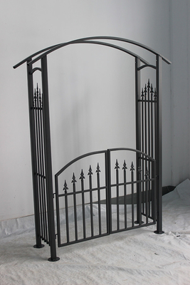 Arco metallico personalizzabile per giardino e gazebo del patio in colore nero non rivestito copertura