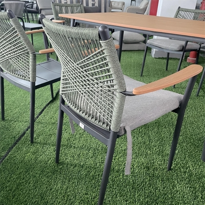 Divano di rattan in alluminio Set mobili da giardino all'aperto con tavolino di lusso e imballaggio postale