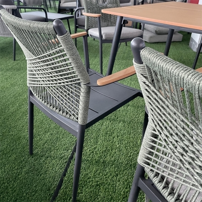 Divano di rattan in alluminio Set mobili da giardino all'aperto con tavolino di lusso e imballaggio postale