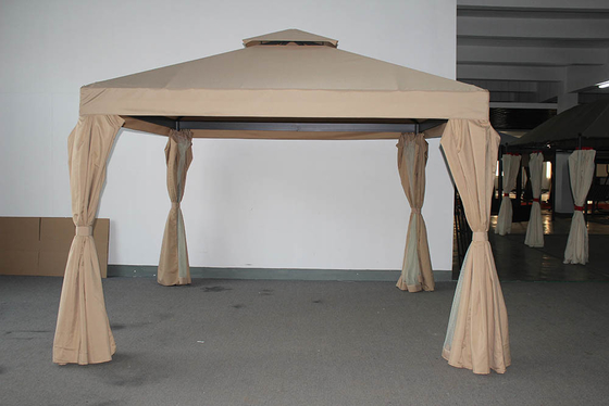 ECO-FRIENDLY Tenda di giardino in alluminio con tetto doppio e zanzariera