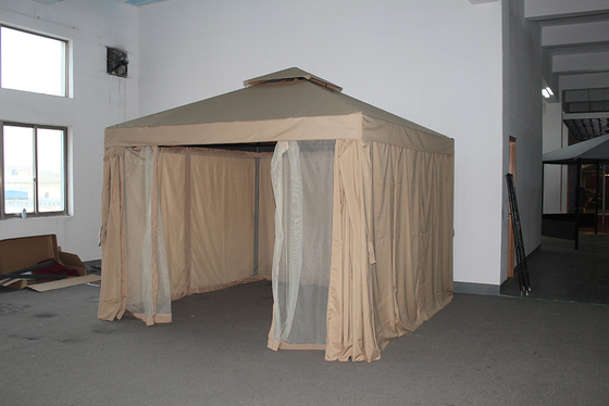 ECO-FRIENDLY Tenda di giardino in alluminio con tetto doppio e zanzariera