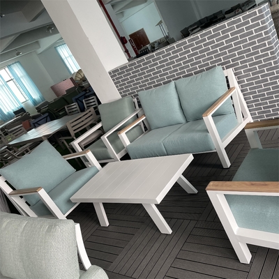 Mobili da giardino all'aperto Divano di rattan in alluminio Set per tavolo da tè Bistro cena