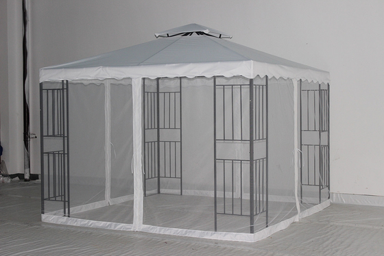 Tenda da giardino a soffitto rigido da esterno con facciata in acciaio e personalizzabile