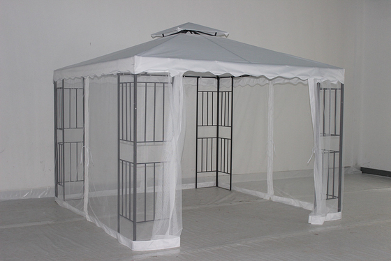 Tenda da giardino a soffitto rigido da esterno con facciata in acciaio e personalizzabile