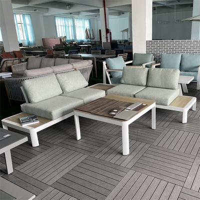Mobili da giardino per l'aria aperta Set divano in rattan di alluminio Set tavolo da pranzo