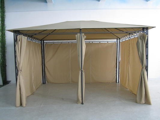 Tessuto di poliestere personalizzabile e telaio in acciaio pieghevole tenda da giardino all'aperto