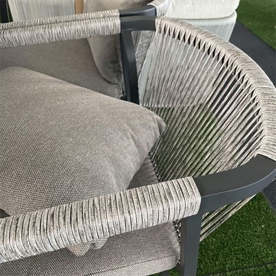 Set di giardino specifico Divano in rattan in alluminio Moderno design