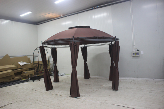 Gazebo a telaio pieghevole 3x3m a doppio tetto utensile di montaggio gratuito per una protezione duratura