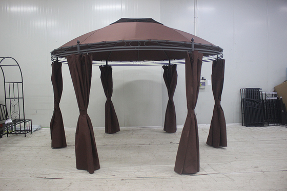 Gazebo a telaio pieghevole 3x3m a doppio tetto utensile di montaggio gratuito per una protezione duratura