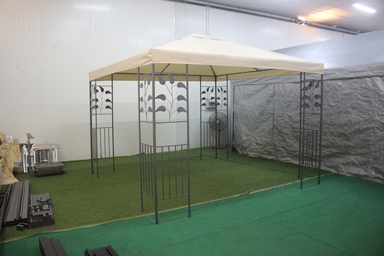 Gazebo a doppio tetto 3*3m con telaio in poliestere