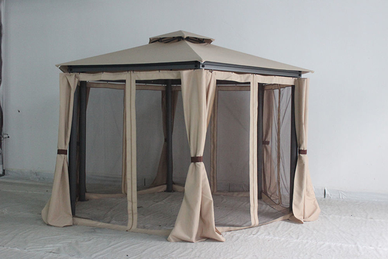 Pergola pieghevole da giardino all'aperto con facile montaggio e finitura del telaio rivestito in PVC