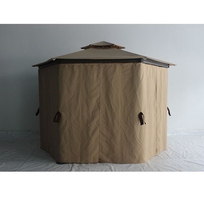 Cornice pieghevole Gazebo esterno esagonale con reti e tende di privacy Facile assemblaggio