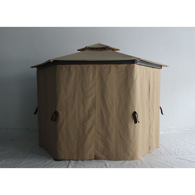Cornice di giardino con tetto singolo Gazebo solare con tessuto laterale rivestito in PVC impermeabile
