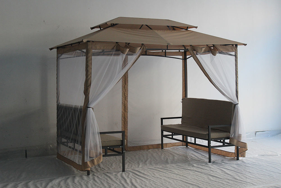 Gazebo da giardino di lusso di design personalizzato Gazebo da giardino da patio di metallo impermeabile usato