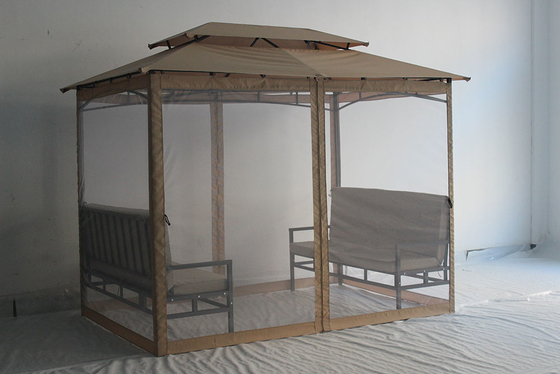 Gazebo da giardino di lusso di design personalizzato Gazebo da giardino da patio di metallo impermeabile usato